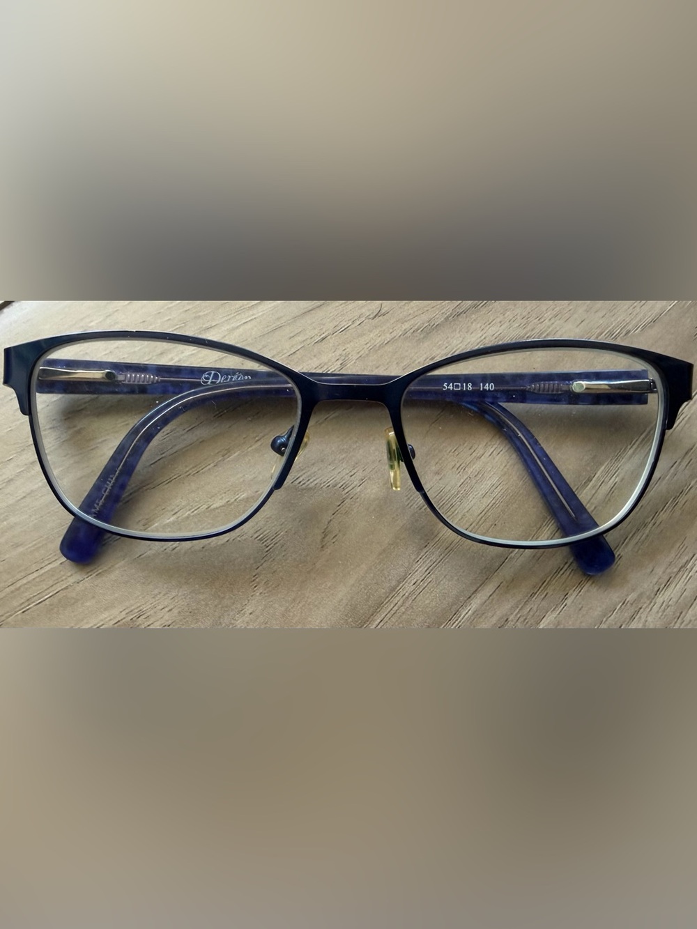 Dereon Eyeglass Frames DOV533 414 Navy Blue Full Rim 54-18-140